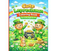 Cute Leprechaun Coloring Book for Kids Ages 4-8: Fun St. Patrick’s Day Shamrocks, Rainbows & Pot of Gold Designs for Boys and Girls