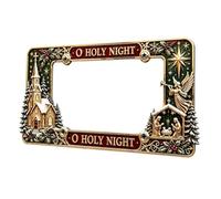 Cute License Plate Frame Christmas - Metal Auto Tag Decoration Metal Car Rv