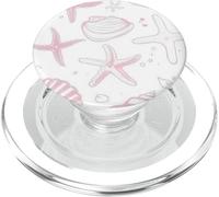 Cute light pink shells PopSockets PopGrip per MagSafe