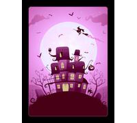 Cute Lined Halloween Composition Notebook / Journal: Fun Cool Spooky Pink Haunted House Notepad For Women and Kids (Girls, Teens), Teachers & Students | A Great Gift | 8.25x11" | 150 Wide Ruled Pages.