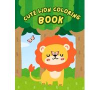 Cute lion coloring book