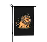 Cute Lion Cub Bandiera Da Cortile Decorative Bandiera Esterna Moda Bandiere Da Cortile Per Patio Prato Spiaggia 30X45cm