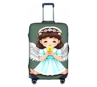 Cute Little Angel - Copertura per bagagli, lavabile, resistente ai graffi, per bagagli da 45,7 a 81,7 cm, Bianco, Large