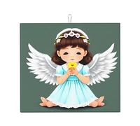 Cute Little Angel - Tappetino scolapiatti 40,6 x 45,7 cm, altamente assorbente, adatto per piatti da cucina, scolapiatti, bar, da appendere