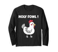 Cute Little Animals Birds Simple Funny Holly Guinea Fowl Maglia a Manica