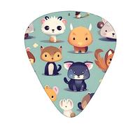 Cute Little AnimalsGuitar Plettri Set di 12 pezzi, 3 spessori per chitarra acustica, basso, chitarra elettrica e molto altro ancora.