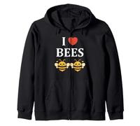 Cute Little Bee Funny Simple i Love Bees Felpa con Cappuccio