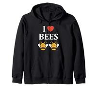 Cute Little Bee Funny Simple i Love Bees Felpa con Cappuccio
