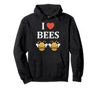 Cute Little Bee Funny Simple i Love Bees Felpa con Cappuccio