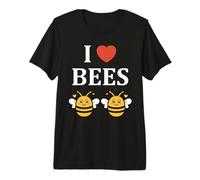Cute Little Bee Funny Simple i Love Bees Maglietta Premium