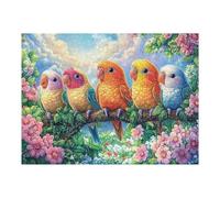 Cute Little Birds Puzzle 500 Pezzi Per Bambini Ragazzi Twigs Flora Foliage Cartone Di Alta Qualità Atossico Attività Educativa Per Tempo Libero Scolastico Con Confezione Regalo 500 PCS
