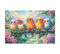 Cute Little Birds Rompicapo 1000 Pezzi Per Adulti Viaggiatori Twigs Flora Foliage Cartone Resistente All'usura Paesaggi Mondiali Per Vacanze Estive Kit Completo Qualità Garantita 1000 PCS
