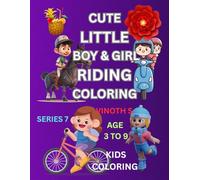CUTE LITTLE BOY & GIRL RIDING COLORING