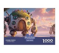 Cute Little Cow 1000 Pezzi Cartone Robusto Puzzle Steampunk Golem House Sfida Unica Giocattoli Educativi Puzzle Per Bambini 70x50cm/1000pcs