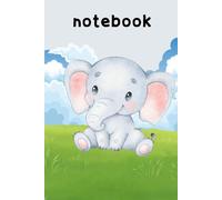 Cute Little Elephant Notebook: This paperback journal features crisp, black lined pages and measures 6x9 inches, providing ample space for your notes, ideas, and doodles. With 120 pages