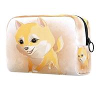 Cute Little Fox - Beauty case disegnato a mano da donna, per articoli da toeletta da viaggio, grande, pratico astuccio organizer con cerniera, Multi, 18.5x7.5x13cm/7.3x3x5.1in, Beauty case