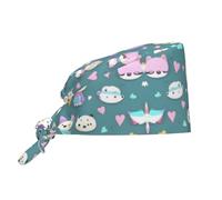 Cute Little Fox - Cappello da lavoro traspirante con stampa di volpe, design a fascia che assorbe il sudore, adatto per uomini e donne, nero, taglia unica