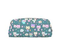 Cute Little Fox - Custodia in pelle leggera e portatile con cerniera, 20,5 x 5,5 x 8 cm, per ufficio, viaggi, trucchi, Oro, Taglia unica, Portamonete