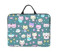 Cute little fox - Custodia per computer portatile da 14", con maniglia, compatibile con computer/tablet da 14"