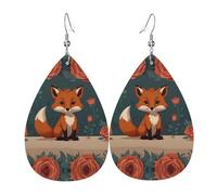 Cute Little Fox Orecchini In Pelle Penzolare Orecchini Leggera Pendenti Per Carnevale Cosplay