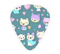 Cute Little Fox - Set di 12 plettri per chitarra, inclusi 3 spessori di plettri per chitarre acustiche, ukulele e altro ancora.