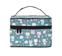 Cute Little Fox - Trousse per cosmetici da donna, con stampa, grande, organizer da viaggio