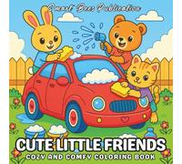 Cute Little Friends: A Cozy and Comfy Coloring Book for Adults and Teens Featuring Cute Little Animals for Relaxation and Stress Relief