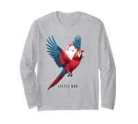 Cute Little Ghost Riding a Parrot Pet Halloween Kids Toddler Maglia a Manica