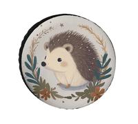 Cute Little Hedgehog Coperture per pneumatici impermeabili anti UV Copertura per pneumatici da 26 pollici per asse singolo per camper, camion, SUV, rimorchio, universale, per tutte le stagioni