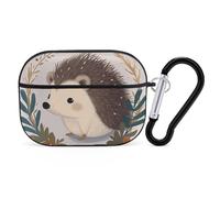 Cute Little Hedgehog - Custodia protettiva per AirPods Pro con anello portachiavi, custodia protettiva rigida in policarbonato per AirPods Pro di seconda generazione, per donne e uomini, facile da