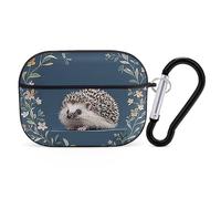 Cute Little Hedgehog - Custodia protettiva per AirPods Pro con anello portachiavi, custodia protettiva rigida in policarbonato per AirPods Pro di seconda generazione, per donne e uomini, facile da