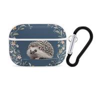 Cute Little Hedgehog - Custodia protettiva per AirPods Pro con anello portachiavi, custodia protettiva rigida in policarbonato per AirPods Pro di seconda generazione, per donne e uomini, facile da