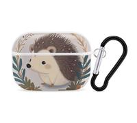Cute Little Hedgehog - Custodia protettiva per AirPods Pro con anello portachiavi, custodia protettiva rigida in policarbonato per AirPods Pro di seconda generazione, per donne e uomini, facile da