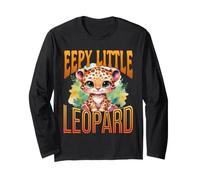 Cute Little Leopard Cub Cute Baby Panther Big Cat Maglia a Manica