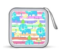 Cute Little Lion Funny CD Case Holder Organizer 40 Capacità DVD Collection Storage Bag Portafoglio per Auto Casa Viaggio