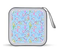 Cute Little Mermaids Funny CD Case Holder Organizer 40 Capacità DVD Collection Storage Bag Wallet Book per Auto Casa Viaggio