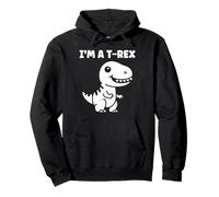 Cute little minimalist tyrannosaurus dinosaur i'm a t-rex Felpa con Cappuccio