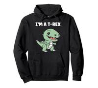 Cute little minimalist tyrannosaurus dinosaur i'm a t-rex Felpa con Cappuccio