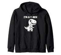 Cute Little Minimalist Tyrannosaurus Dinosaur I'm a t-Rex Felpa con Cappuccio