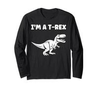 Cute little minimalist tyrannosaurus dinosaur i'm a t-rex Maglia a Manica