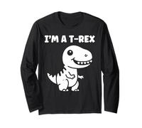 Cute little minimalist tyrannosaurus dinosaur i'm a t-rex Maglia a Manica