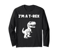 Cute little minimalist tyrannosaurus dinosaur i'm a t-rex Maglia a Manica
