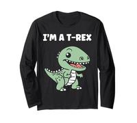 Cute little minimalist tyrannosaurus dinosaur i'm a t-rex Maglia a Manica