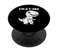 Cute little minimalist tyrannosaurus dinosaur i'm a t-rex PopSockets PopGrip Adesivo