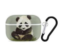 Cute Little Panda AirPods Pro Custodia con anello portachiavi in policarbonato custodia protettiva rigida per AirPods Pro 2nd per donne uomini generazione facile da aprire copertura protezione contro