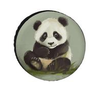 Cute Little Panda Coperture per Pneumatici Impermeabile Anti UV Copertura per Pneumatico 26 "Single Axle Wheel Covers per RV Truck SUV Rimorchio Universale per tutte le stagioni