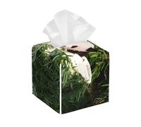 Cute Little Panda Print - Custodia per fazzoletti in pelle con stampa - Supporto organizer pieghevole - Facile da riporre e nascondere la scatola di fazzoletti in pelle