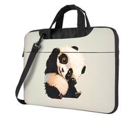 Cute Little Panda stampato Laptop Case, Impermeabile Laptop Sleeve, Funny Laptop Carry Case, Nero, 14In