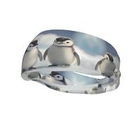 Cute Little Penguin Basket Fitness Fascia elastica Unisex Sport Fascia Sport Corsa, Ciclismo Yoga Fascia Assorbente del Sudore,