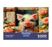 Cute Little Pig 1000 Pezzi Puzzle Classici Per Adulti E Bambini Da 14 Anni E Più Giochi Del Cervello Sfida Impossibile - Decorazione Della Casa 70x50cm/1000pcs